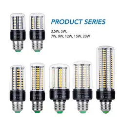 Led E14 лампы кукурузы E27 220 V свечи лампы SMD 5736 Smart IC лампочка 110 V 3,5 W 5 W 7 W 9 W 12 W 15 W 20 W без мерцания 85-265 V Bombillas