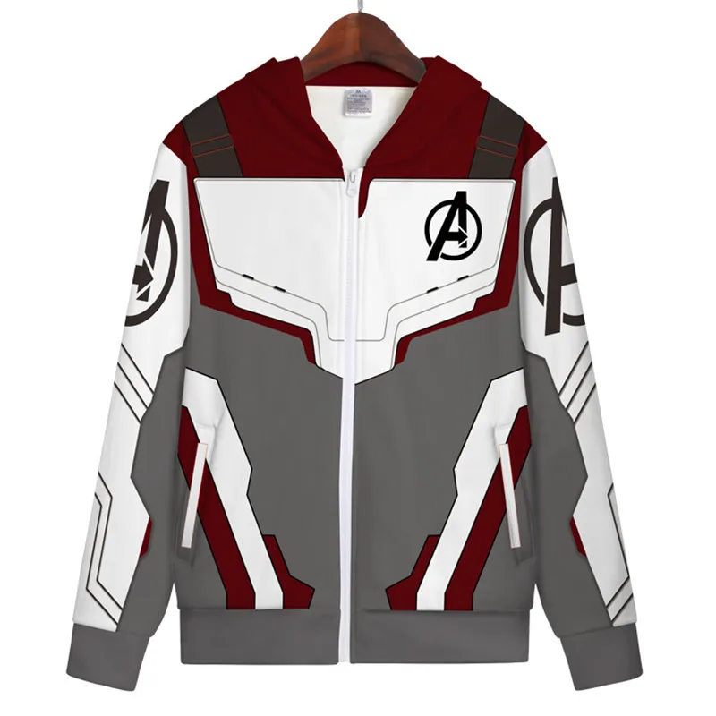 2019 New Avengers Endgame Quantum Realm Advanced Tech Hoodie Sweatshirt Jacket Cosplay Costume Adult superhero Iron Man Hoodies