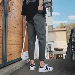 2019 сезон Весна Лето Корейская версия Harajuku молодежная одежда свободные и удобные хлопковые спортивные однотонные повседневные штаны