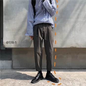 

2019 Summer New European And American Style Trend Couple Solid Color Straight Casual Small Suit Pants M-2XL Slacks Time Limited