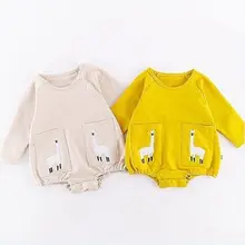 

US Newborn Baby Girl Solid Clothes Long Sleeve Jumpsuit Romper Outfits