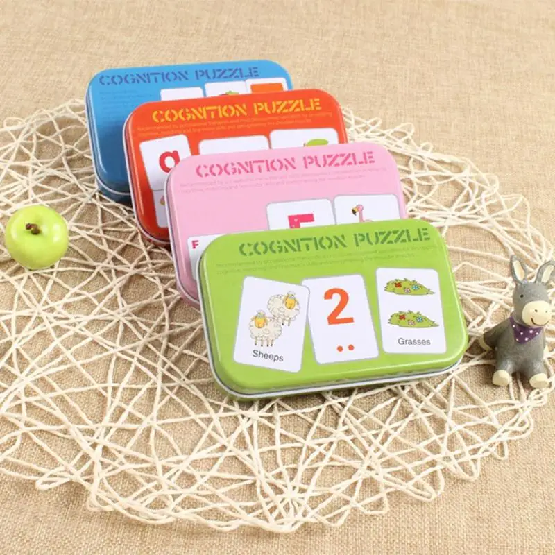 

learning educational toys for children Kids Baby Cognitive Pocket Cards Letters Number Animal Shape Training Toy