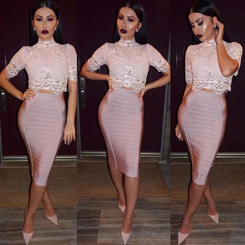 

Fashion Pencil Bandage Skirt High Waist Horizontal Stripes Skirt Cheap Xl