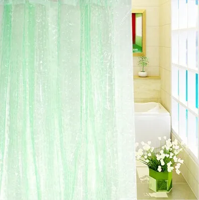Clear 3D Water Cube Thickened Bathroom Bath Shower Curtain Panel Waterproof New 
