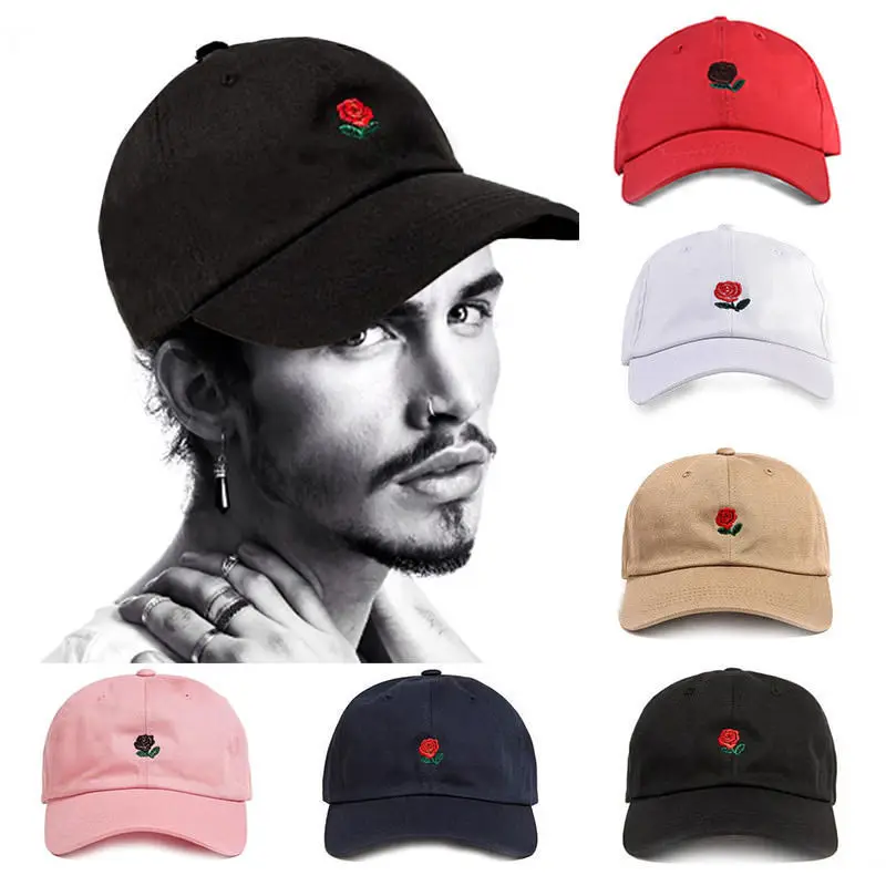 Новое сотни папа шляпа цветок розы вышитые Snapback бейсболка с козырьком шапка