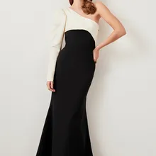 Trendyol Черное вечернее платье на одно плечо TPRSS19DE0054