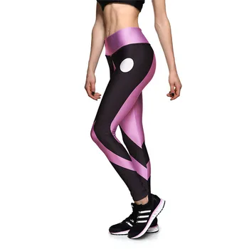 

New Designer Fashion leggings Pink Black Elasticity high waist Pants Leggings Pants Women Training