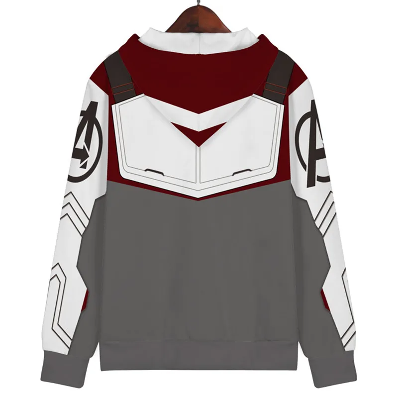 2019 New Avengers Endgame Quantum Realm Advanced Tech Hoodie Sweatshirt Jacket Cosplay Costume Adult superhero Iron Man Hoodies