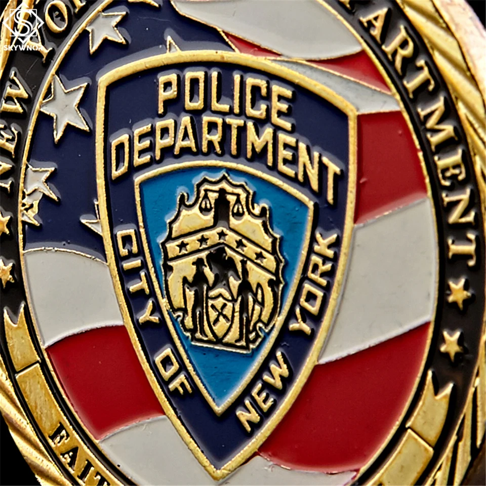 США Нью-Йоркская жеребьевка воины полиция герои мемори Орел наградная монета США коллекция подарки