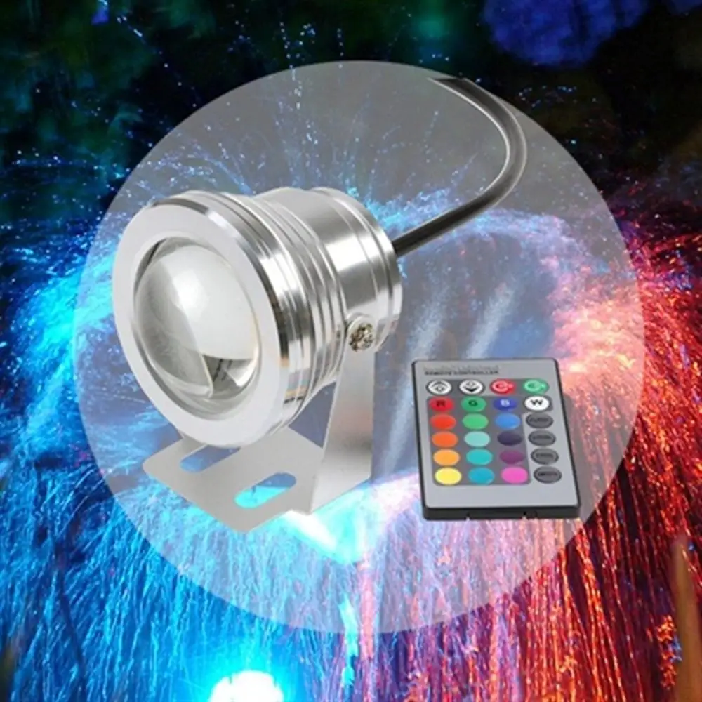 10 Вт RGB светодиодный подводный прожектор 12 В IP68 Водонепроницаемый садовый фонтан