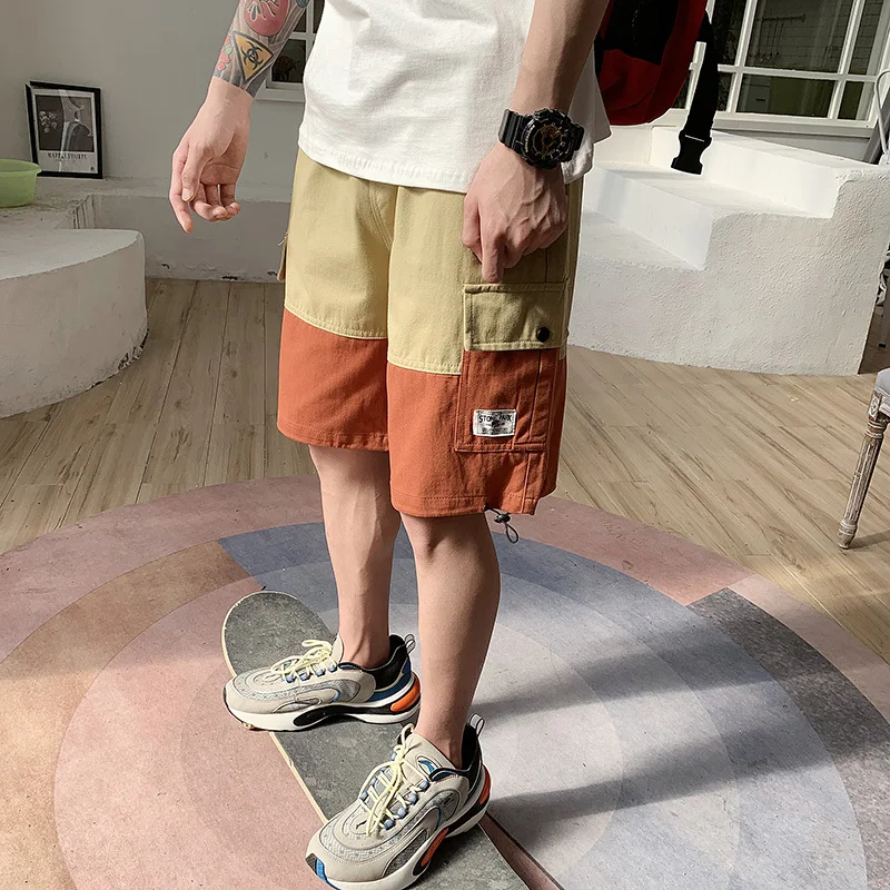 Весна и лето китайский стиль Дикий высокое качество мужской молодежи супер огонь хлопок спортивные Harajuku шить повседневные шорты