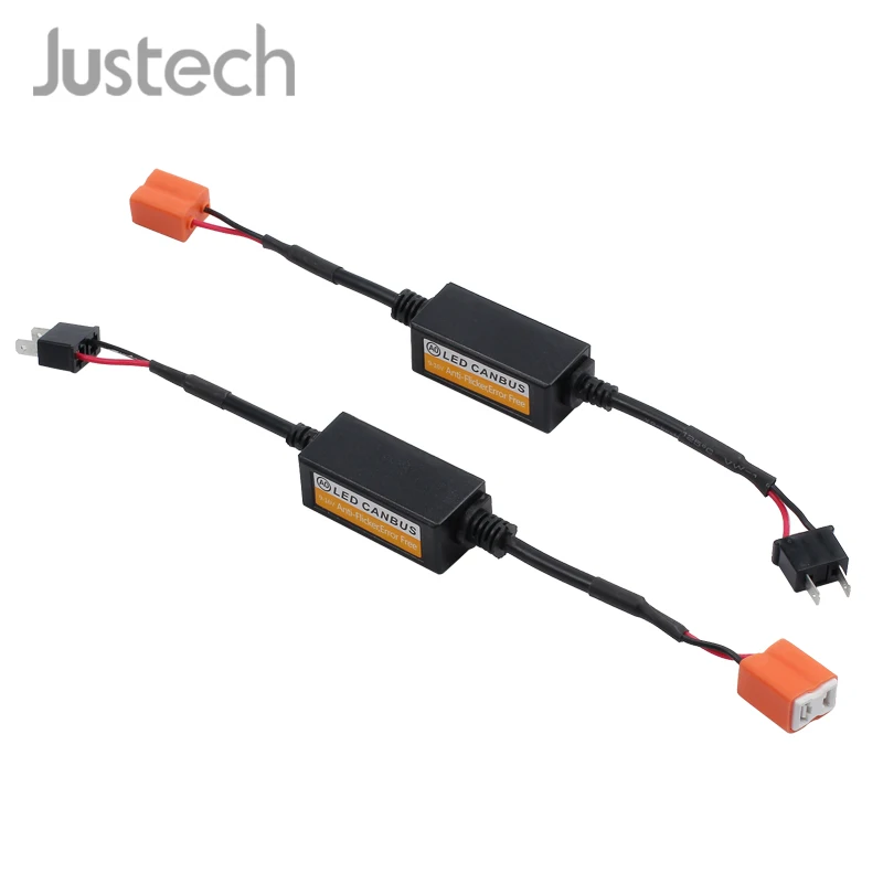 Светодиодные CAN шины декодеры Justech 2x без ошибок резистор H4 передсветильник фара