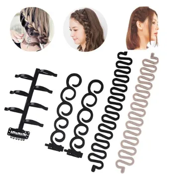 

Fashion Women Multi Function Hair Styling French Braiding DIY Fish Bone Bun Maker Hair Accessories Hair Dish