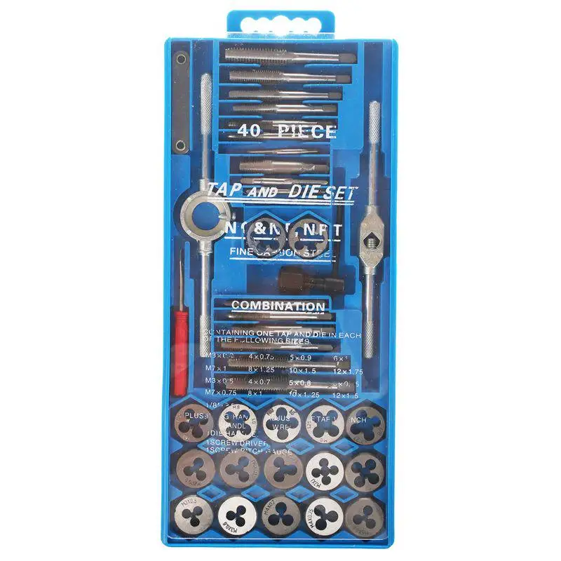 

40pcs/Set Metricing Tap Wrench Tip And Die Pro Set M3-M12 Screw Thread Metric Plugs Taps Nut Bolt Alloy Metal Hand Tools