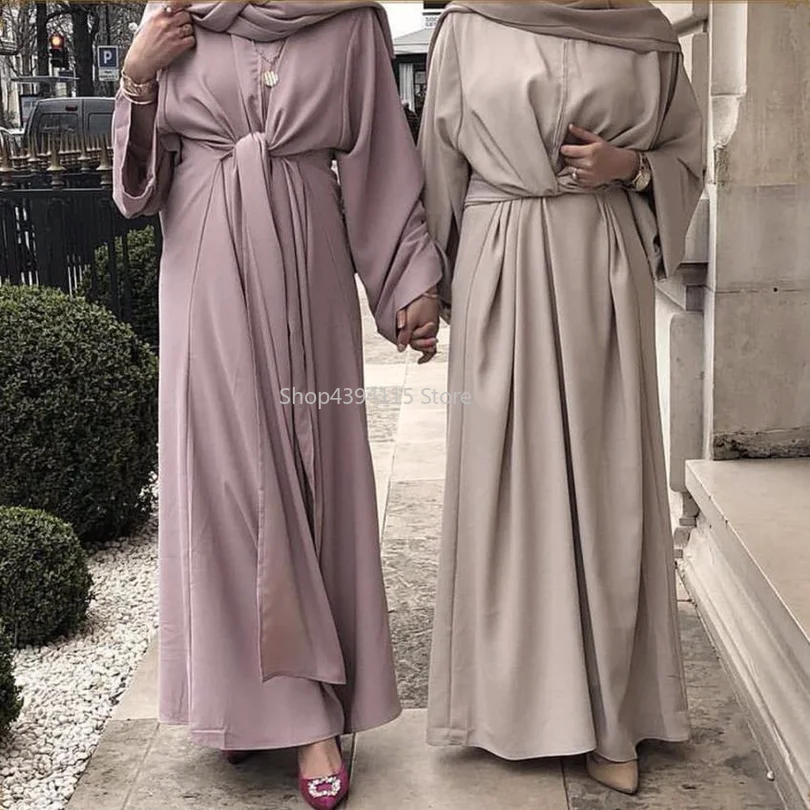 

Fahion Muslimah fake two pieces Robe Musulmane Turkish Dubai fashion Muslim kaftan Robe full length Worship Service abaya