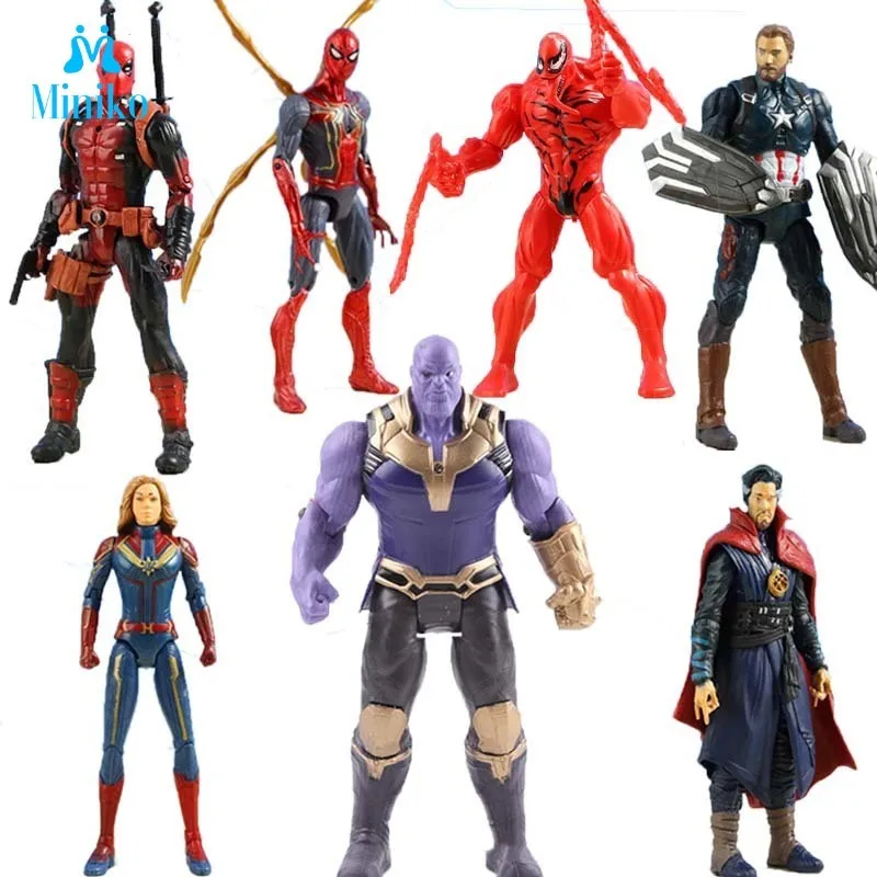

Marvel Avengers Toys Buster Hero Iron Man Captain America Surprise Captain Dr Singular Venom Spidermanflashing Action Figure Toy