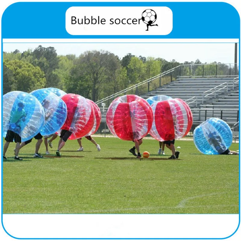 Бесплатная доставка 1 м пузырь футбол комплект лужайка, картины пузырь тела футбол, Бурлящий шарик для футбола