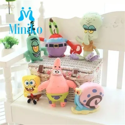 

1pc Cute Spongebob Plush Toys Patrick Star Squidward Tentacles Eugene Sheldon Gary Stuffed Doll Toys For Kids Girls
