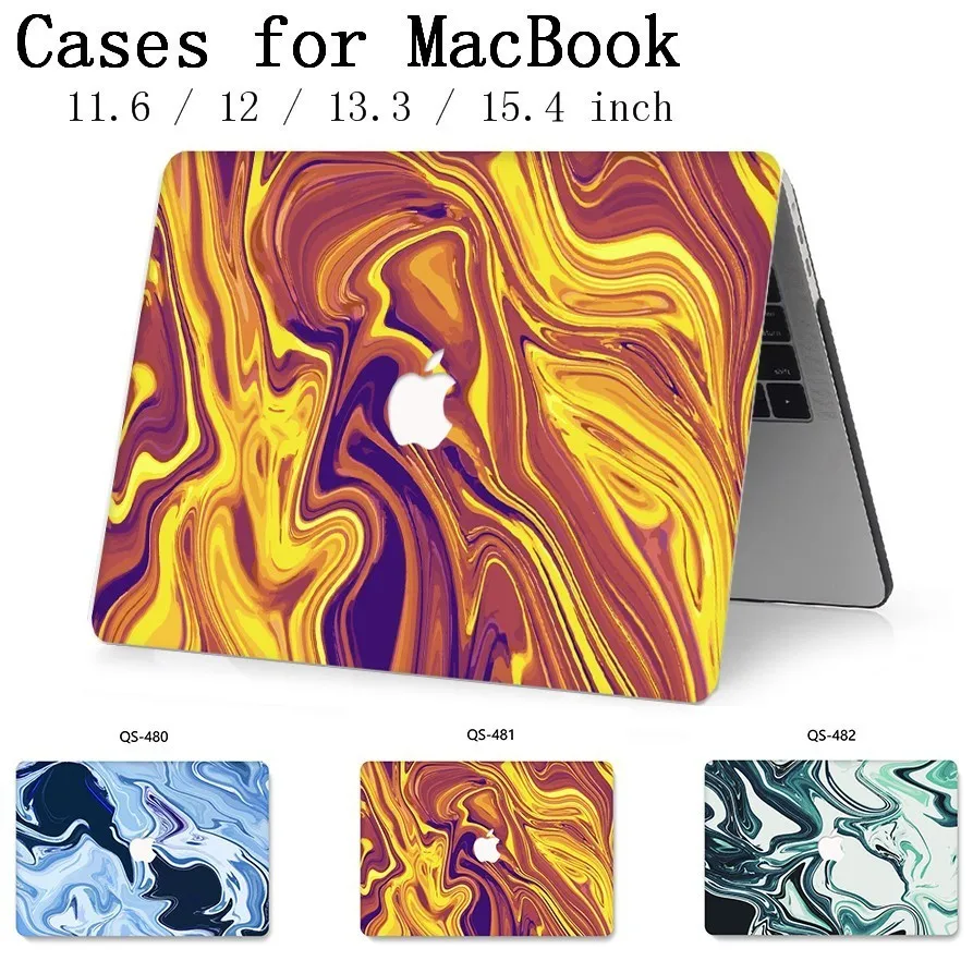 

Laptop Case For MacBook Air Pro Retina 11 12 13 15 With Screen Protector New Keyboard Cove Apple Case For MacBook 13.3 15.4 Inch