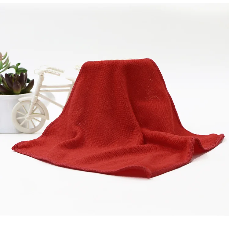 1Pcs 25*25 cm Clean Cloth Small Kerchief  Soft Square Hand Towel Microfiber Car Cleaning Bathroom Towels Water Absorbent 6