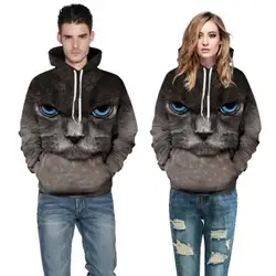 3D графический принт свитер с капюшоном мужская женская куртка пальто пуловер Топы мужские/женские крутые топы с животными