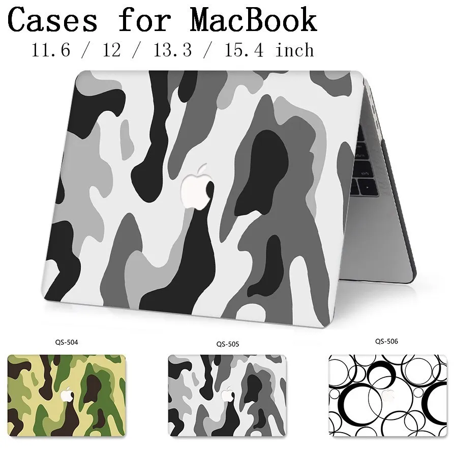 

For MacBook Air Pro Retina 11 12 13 15 With Screen Protector Keyboard Cove Apple Case Laptop Case For MacBook 13.3 15.4 Inch New