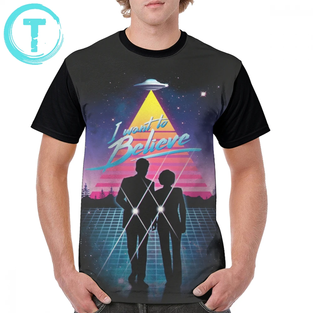 

X Files T Shirt I Want To Believe T-Shirt Polyester 5x Graphic Tee Shirt Men Basic Graphic Short Sleeve Awesome Tshirt