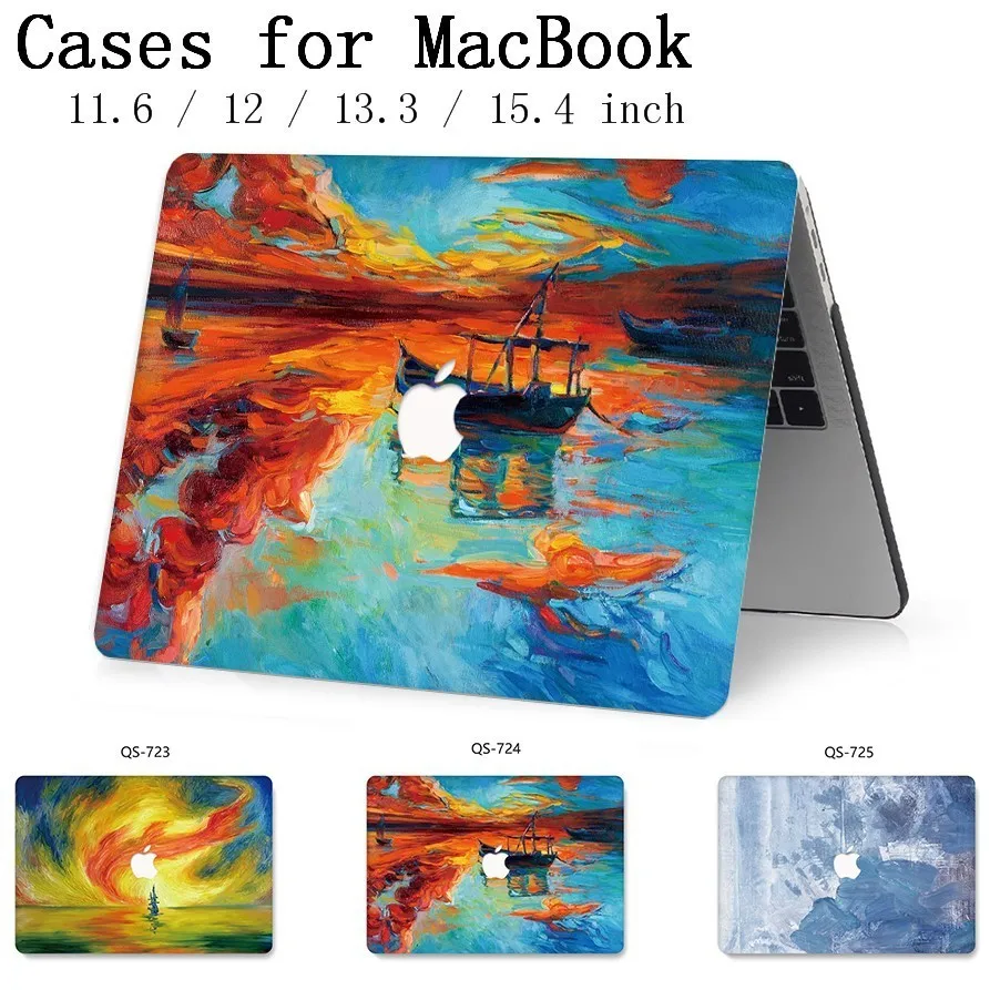 

For 2019 New Apple MacBook Air Pro Retina 11 12 13 15 13.3 15.4 Inch With Screen Protector+Keyboard Cove Laptop Case Bags Funda