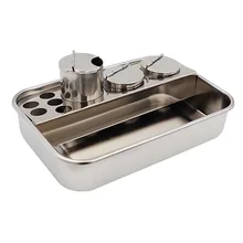 1 набор стоматологических инструментов из нержавеющей стали лоток с 3 бутылочками стоматологические лабораторные инструменты коробка для хранения стоматологической пластины с бутылками