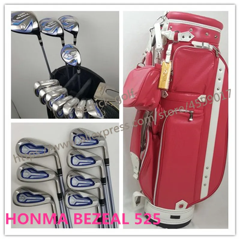 Женские клюшки для гольфа HONMA BEZEAL 525 утюги для гольфа Ms. golf Club графит Гольф-клуб L изгиб и сумка Бесплатная доставка