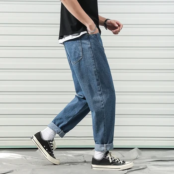 

2019 Spring And Summer The New Listing Korean Version Of Harajuku Men's Casual Loose Quality Trend Hong Style Jeans Fashion