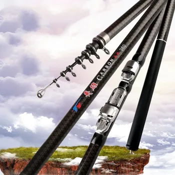 

2.7m 3.6M 4.5M 5.4M 6.3M Spinning Fishing Rod M Power Carbon Telescopic / Rock Fishing Rod Carp Feeder Rod Surf Spinning Rods