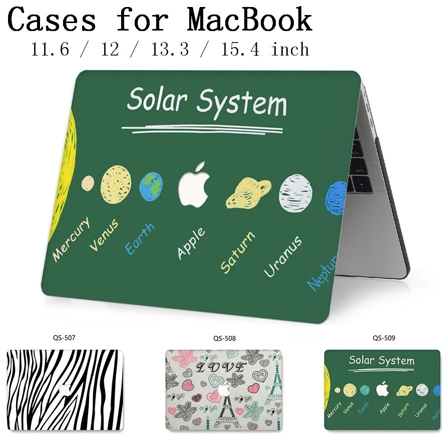 

For MacBook Air Pro Retina 11 12 13 15 With Screen Protector Keyboard Cove Apple Case New Laptop Case For MacBook 13.3 15.4 Inch