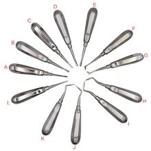 12Pcs Stainless Steel Dental Surgery Extracting Apical Root Elevator Dental Extracting Lift Root Elevator Instrument biomedical instrument and robotic surgery system