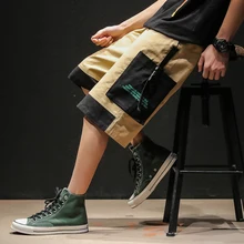 Весна и лето китайский стиль Дикий высокое качество мужской молодежи супер огонь хлопок Кампус Ветер шить повседневные шорты