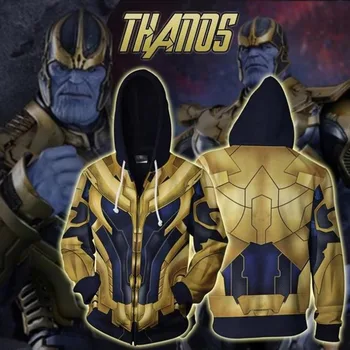 

Avengers Endgame 3D Print Men Hoodies Sweatshirts Super Hero Thor Captain America Thanos Iron Man Spider-man Zip Hooded Jacket