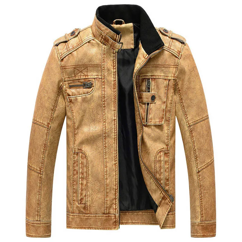 

Leather Jackets Men Casual Outwear Bomber Jacket Winderbreaker Motorcycle Pu Leather Jackets Male Fur Coat New Streetwear