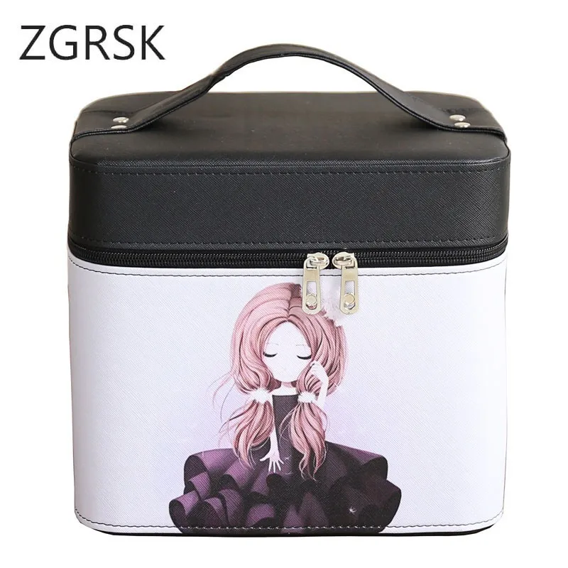 

High Quality Cosmetic Make Up Toiletry Bag Women Casual Cartoon Storage Case Large Capacity Suitcase Waterproof Makeup Pouch