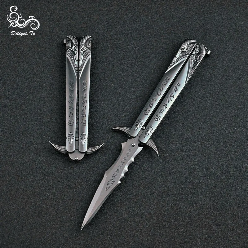 

Diliget.Te Training Folding Warcraft Butterfly Knife Sealed No Edge Dull Hand Tools Practice Pocket Cosplay Cs Go Faca Survival