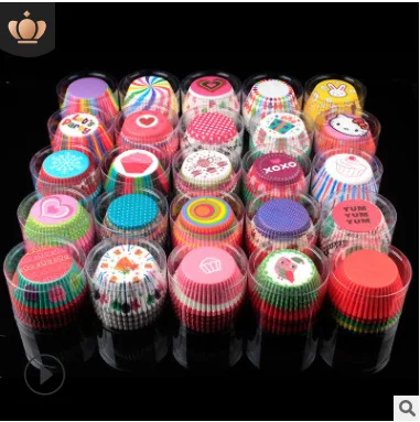 

Aprince 100 PCS Baking Utensils Muffin Oil-Proof Chocolate Cake Paper Cup Amazon Hot Paper Tray Pvc Barrels Packing