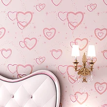 Детская комната обои спальня мальчик девочка мультфильм принцесса розовый любовь детская комната фон нетканые обои