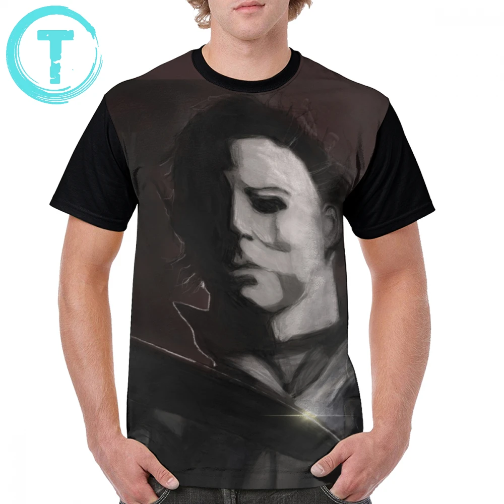 

Michael Myers Halloween T Shirt Michael Myers Halloween T-Shirt Print Funny Graphic Tee Shirt Short Sleeve Oversize Tshirt