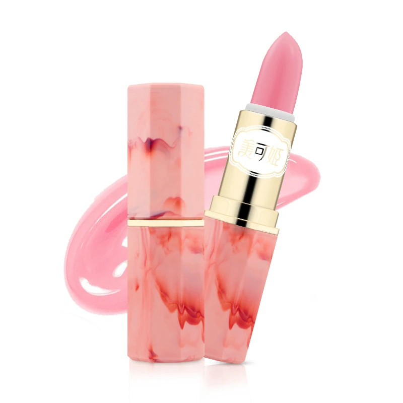 

New Makeup Lipstick Warming Moisturizing Marble Lipstick Beauty