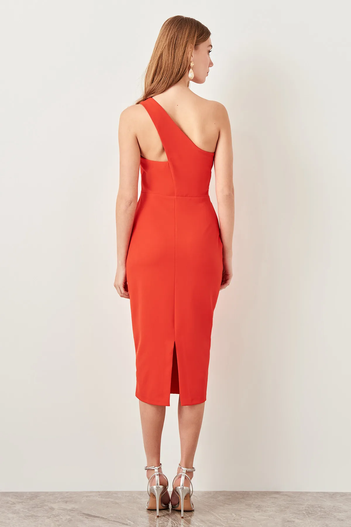 

Trendyol Bordeaux Collar Detail Dress TPRSS19FZ0136