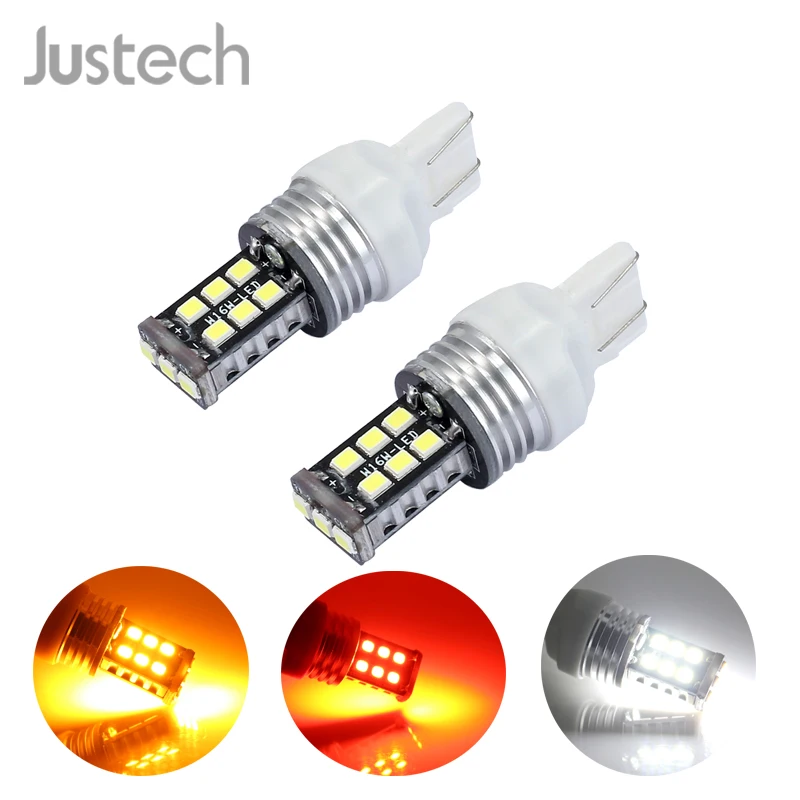 Автомобильные светодиодные лампы Justech с указателем поворота 2 шт. SMD 2835 15 белые