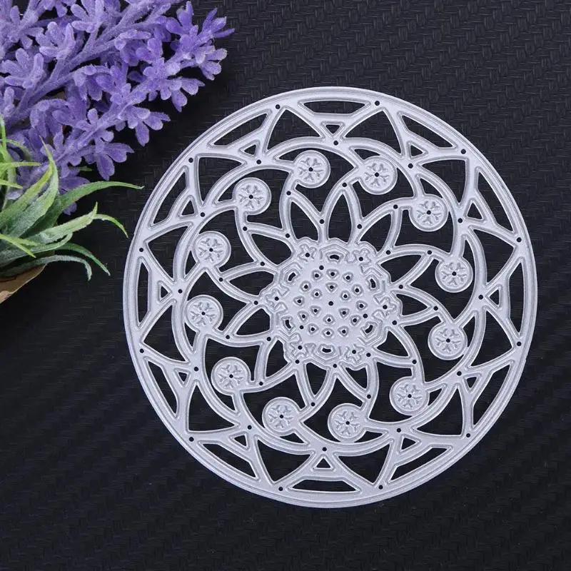 Круг DIY трафарет тиснение Скрапбукинг Craft металлическая пресс форма|Вырубные
