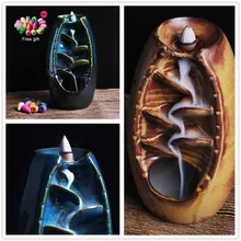 2 цвета курильница для благовоний ладан керамические, для ароматерапии печи для обжига лотоса Запах ароматических для дома офиса ладан ремесленных ладан держатель