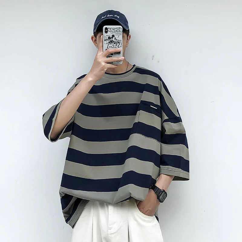 

2019 Chinese Style Spring And Summer Models Of High Quality Casual Loose Comfort Zebra Crossing Super Fire New Creative T-shirt