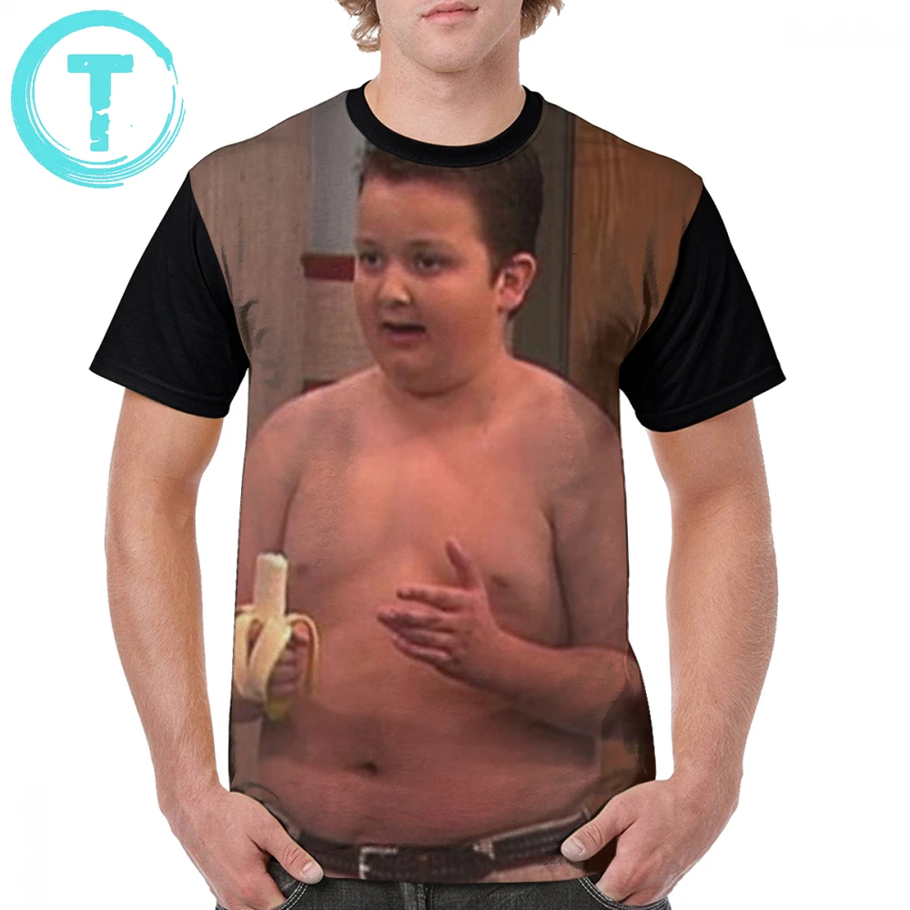 Друзья, ТВ-шоу, футболка, Gibby Icarly Meme, футболка, забавная, с коротким рукавом, графическая футболка, 5x летняя, полиэстер, Мужская футболка