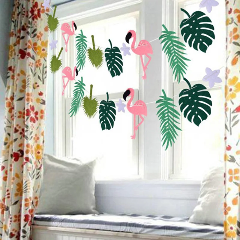 

Photo Prop Decorations Banner Flamingo Party Tropical Party Pineapple New Arrival Bunting Summer Garlands Hawaiian Birthday 1PC